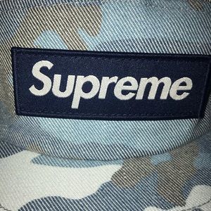 SUPREME WASHED OUT CAMO CAMP CAP